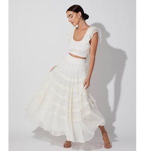 Cleobella Eden Maxi Skirt Set Ivory